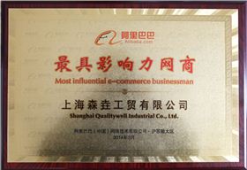 森垚被阿里巴巴授予“最具影響力網商”榮譽稱號