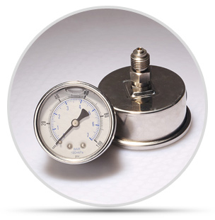 63mm軸向充油壓力表