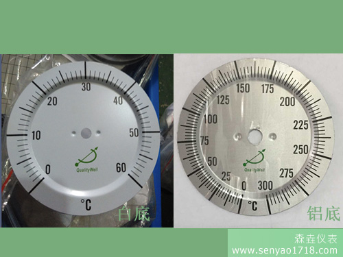 雙金屬溫度計表牌