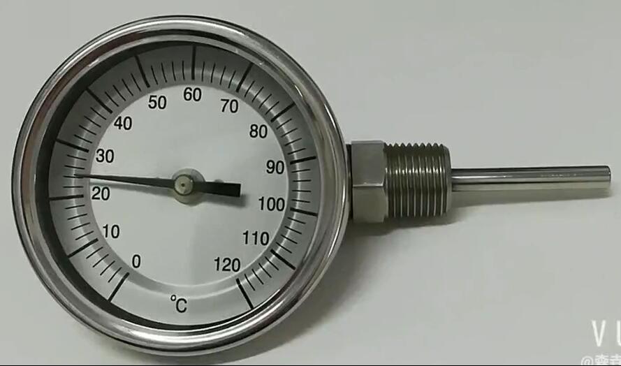 雙金屬溫度計右接口安裝 雙金屬溫度計右接口安裝