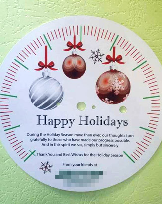 溫度計老客戶的7年支持,每年的最具創意賀卡 溫度計老客戶的7年支持,每年的最具創意賀卡